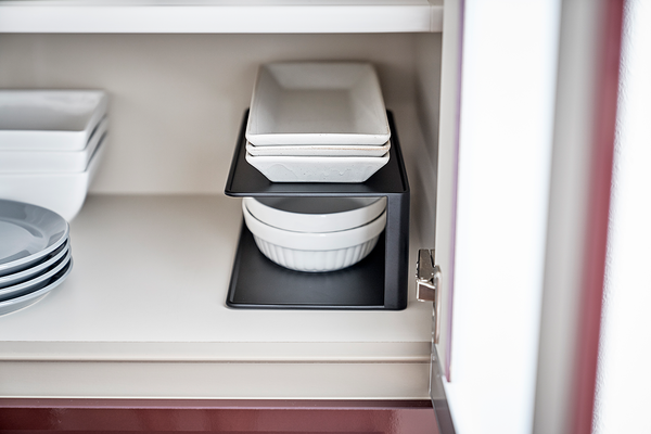 Küchenschrank Organizer Tower Dish - Stahl - Schwarz