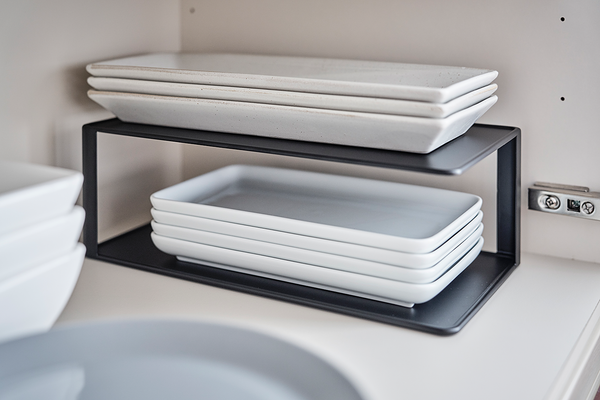 Küchenschrank Organizer Tower Dish - Stahl - Schwarz