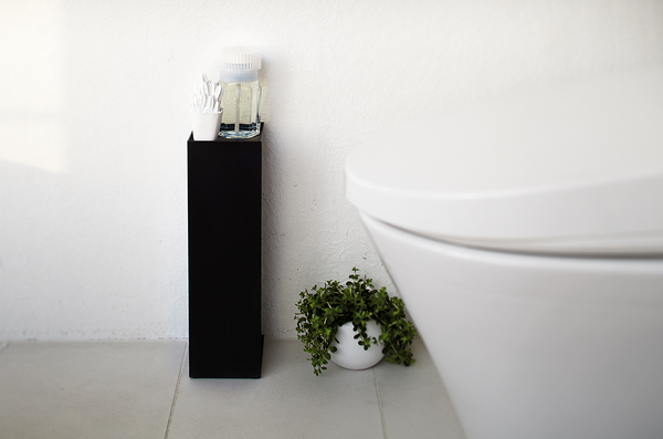 WC-Rollenbehälter Tower - Stahl - Schwarz