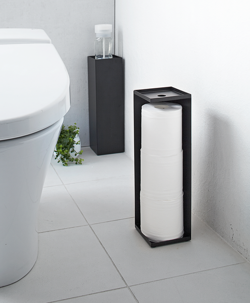 WC-Rollenbehälter Tower - Stahl - Schwarz