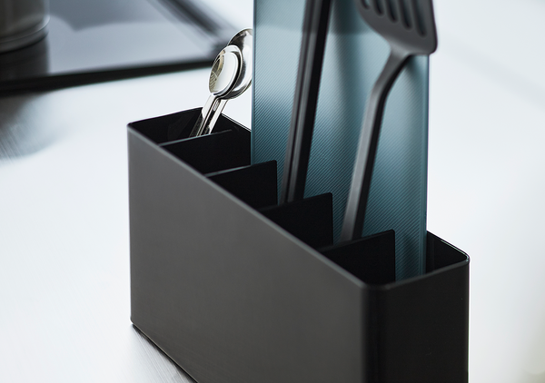 Küchenutensilo Tower - Stahl / Kunststoff - Schwarz