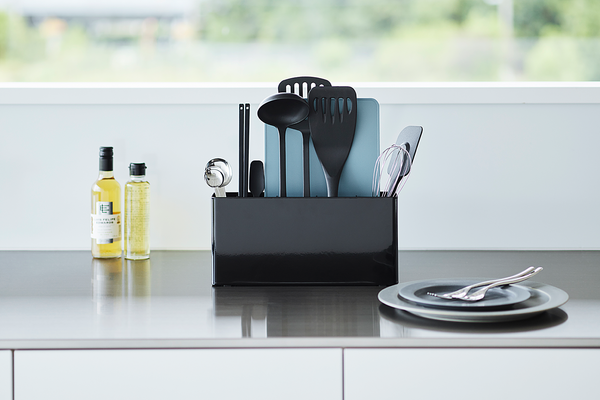 Küchenutensilo Tower - Stahl / Kunststoff - Schwarz