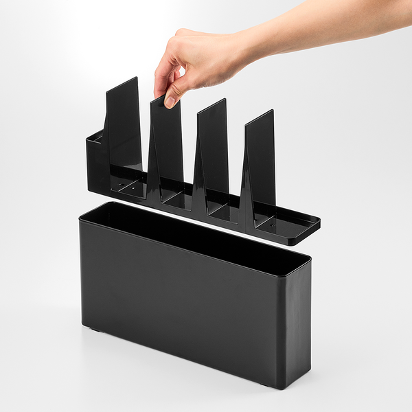 Küchenutensilo Tower - Stahl / Kunststoff - Schwarz