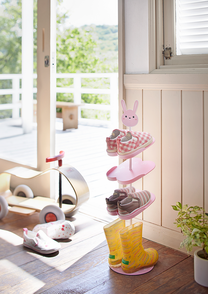 Schuhregal Kids - Stahl / Kunststoff - Rosa