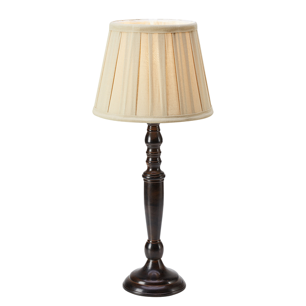 Tischleuchte Chocolat - Aluminium / Wolle - Braun / Beige - 1-flammig - 20 x 46 cm