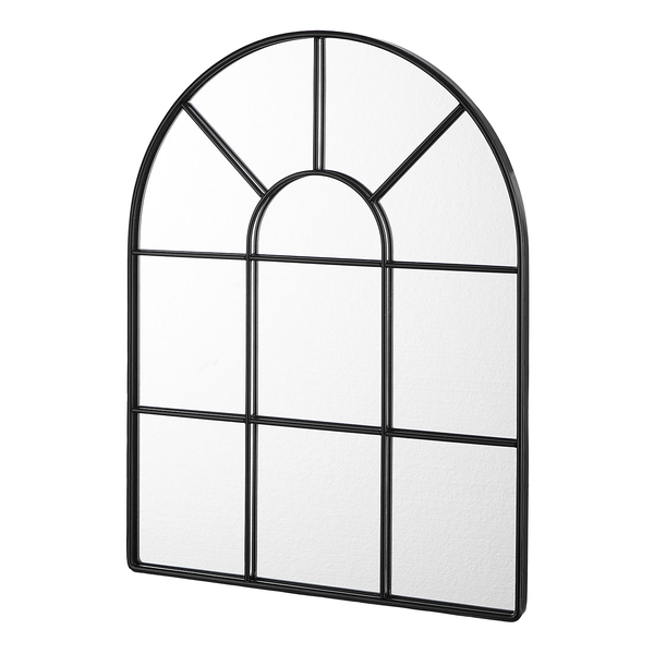 Fensterspiegel FINESTRA - Eisen / Glas - Schwarz - 30 x 40 cm