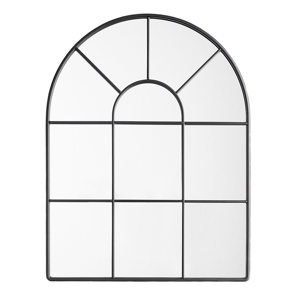 Fensterspiegel FINESTRA - Eisen / Glas - Schwarz - 30 x 40 cm