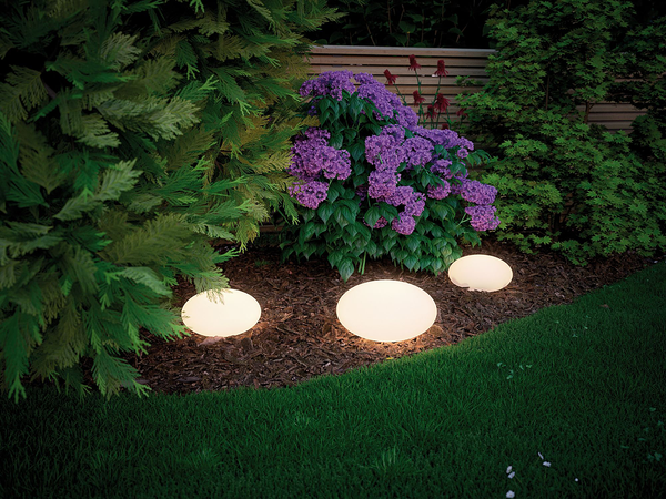 Wegeleuchte Plug & Shine Stone - Kunststoff - Weiß - 28 x 17 cm