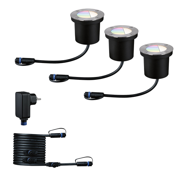 Einbauleuchte Plug & Shine Shio - Aluminium - Silber - 5-teilig