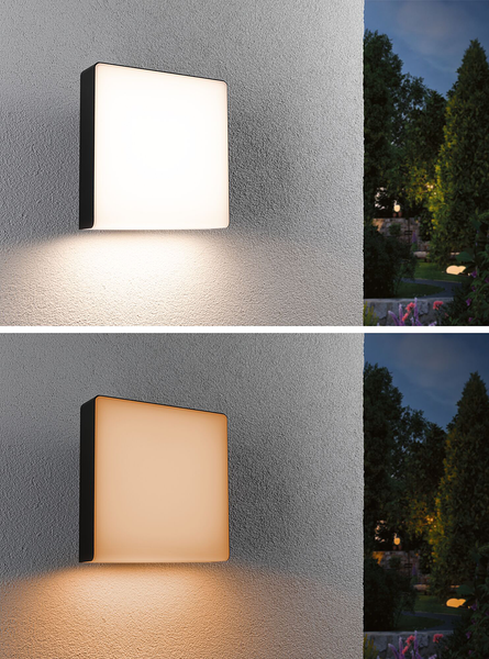 Wandleuchte Azalena mit Sensor - Aluminium - Anthrazit - Warmweiß