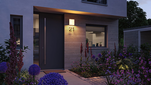 Wandleuchte Azalena mit Sensor - Aluminium - Anthrazit - Warmweiß