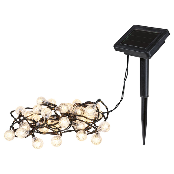 Solar-Lichterkette Soala - Kunststoff - Schwarz