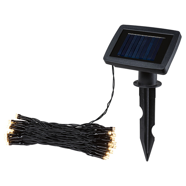 Solar-Lichterkette Aurinka - Kunststoff - Schwarz - Breite: 790 cm