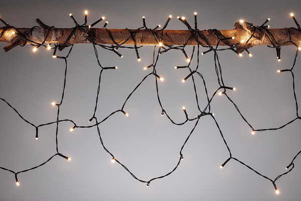 Solar-Lichterkette Aurinka - Kunststoff - Schwarz - Breite: 790 cm