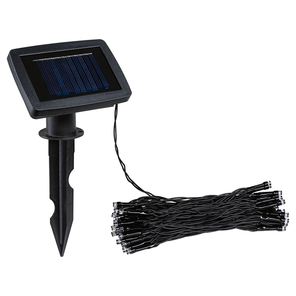 Solar-Lichterkette Aurinka - Kunststoff - Schwarz - Breite: 790 cm
