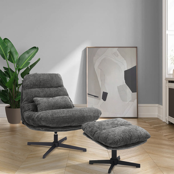 Relaxsessel SKADO - Chenille Ipek: Blaugrau
