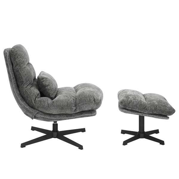 Relaxsessel SKADO - Chenille Ipek: Blaugrau