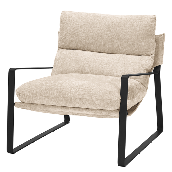 Loungesessel Rusele - Chenille - Beige