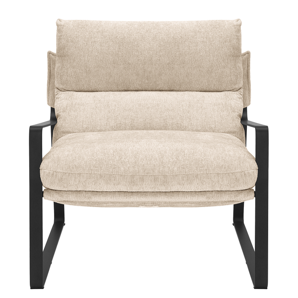 Loungesessel Rusele - Chenille - Beige