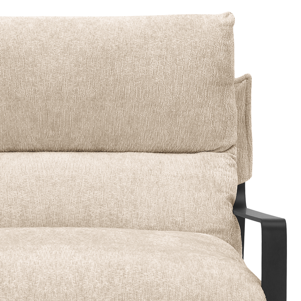 Loungesessel Rusele - Chenille - Beige