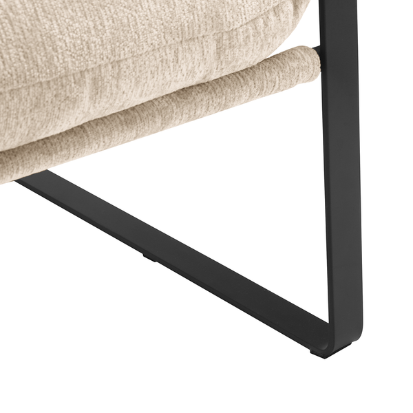Loungesessel Rusele - Chenille - Beige