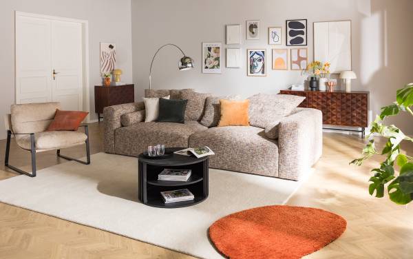 Loungesessel Rusele - Chenille - Beige