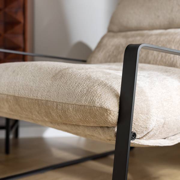 Loungesessel Rusele - Chenille - Beige
