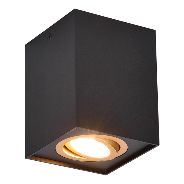 Deckenleuchte Biscuit - Eisen - 1-flammig - Schwarz