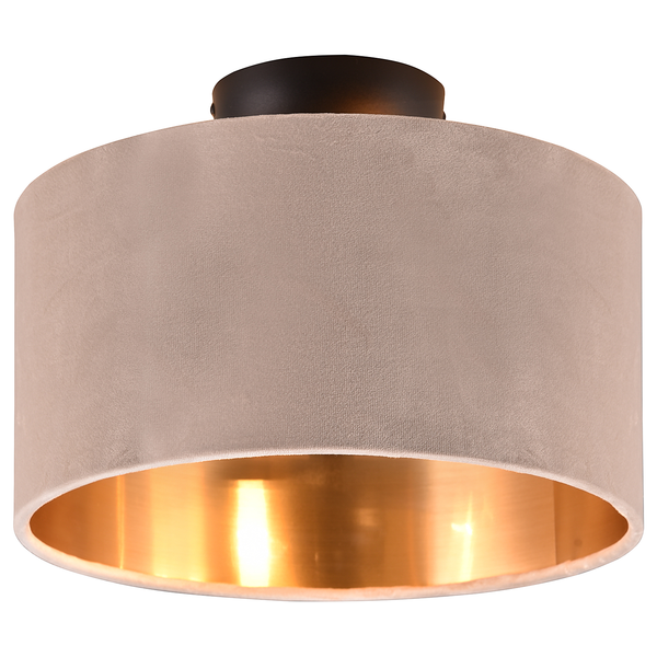 Deckenleuchte Julieta - Webstoff / Eisen - 2-flammig