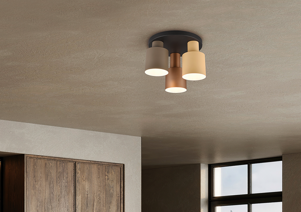 Deckenleuchte Agudo - Eisen - 3-flammig