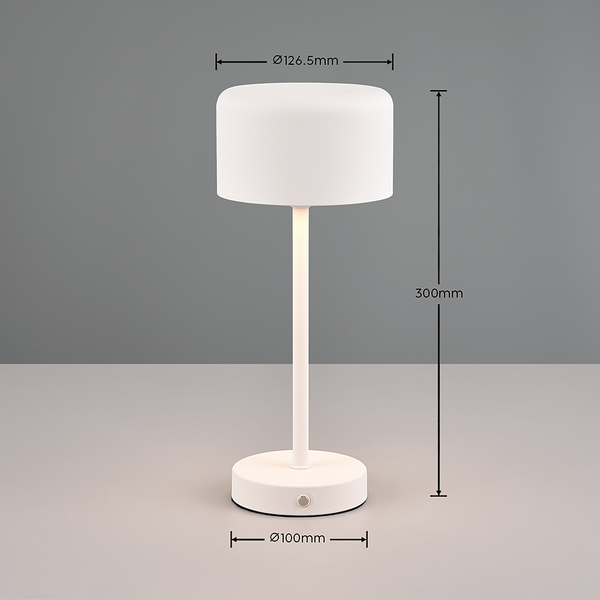 LED-Tischleuchte Jeff - Eisen - 1-flammig - Weiß