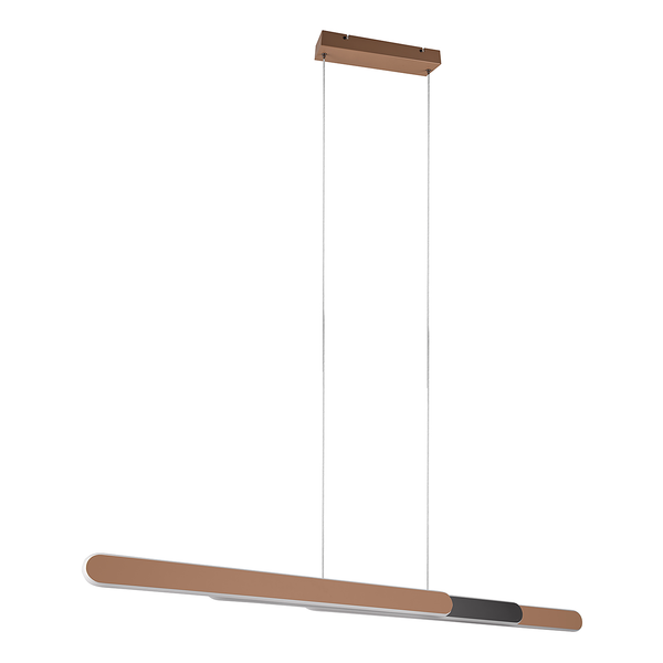LED-Pendelleuchte Helios - Eisen - 1-flammig - Braun - Breite: 130 cm