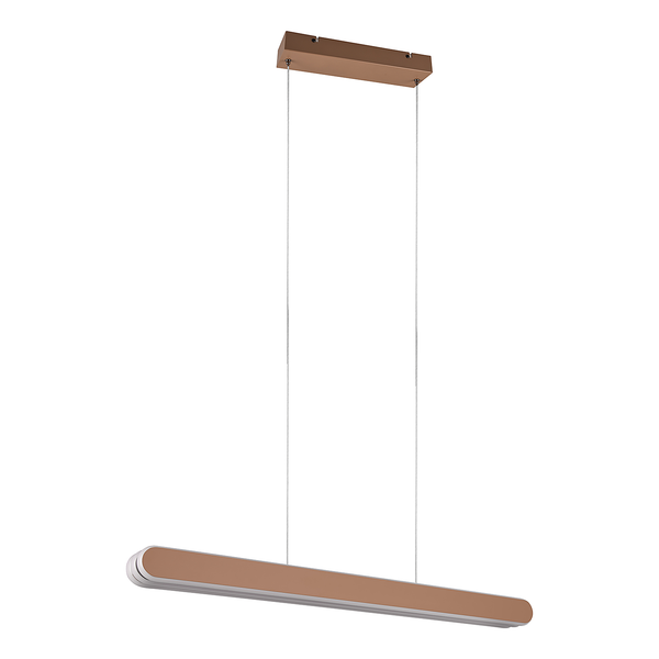 LED-Pendelleuchte Helios - Eisen - 1-flammig - Braun - Breite: 130 cm