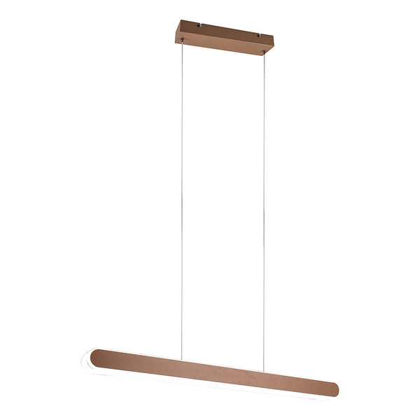 LED-Pendelleuchte Helios - Eisen - 1-flammig - Braun - Breite: 130 cm