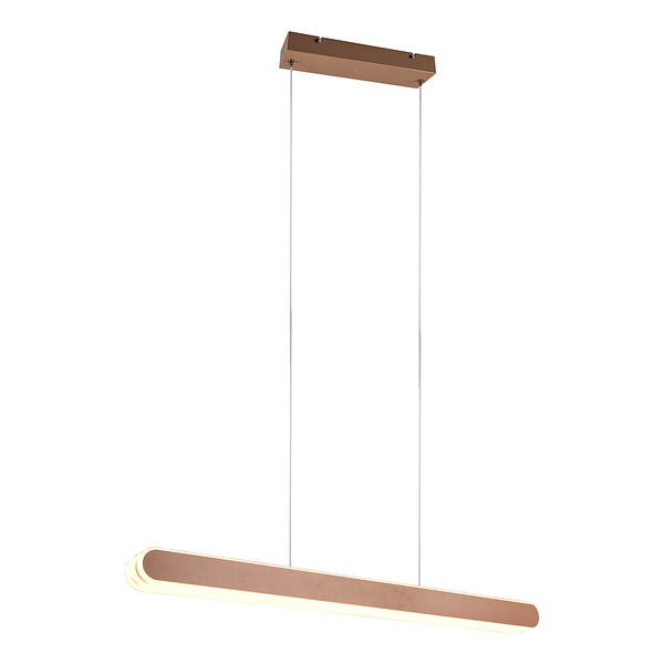 LED-Pendelleuchte Helios - Eisen - 1-flammig - Braun - Breite: 130 cm