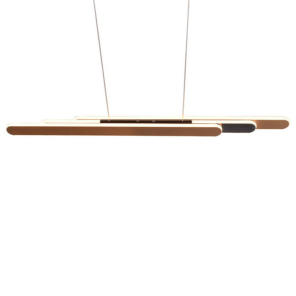 LED-Pendelleuchte Helios - Eisen - 1-flammig - Braun - Breite: 130 cm