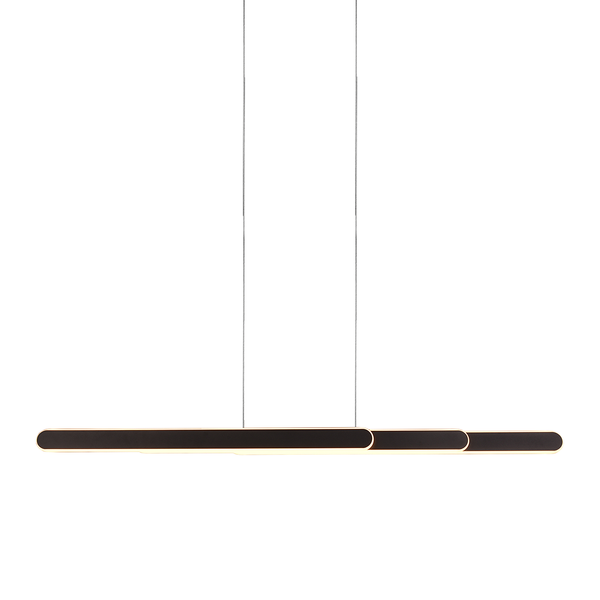LED-Pendelleuchte Helios - Eisen - 1-flammig - Schwarz - Breite: 130 cm