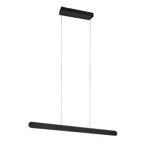 LED-Pendelleuchte Helios - Eisen - 1-flammig - Schwarz - Breite: 130 cm