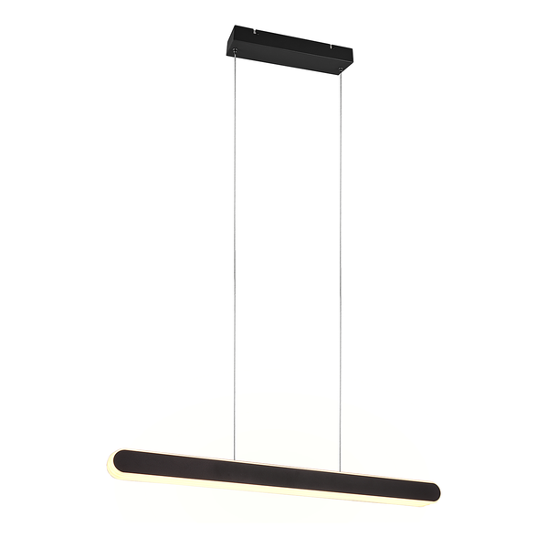 LED-Pendelleuchte Helios - Eisen - 1-flammig - Schwarz - Breite: 130 cm