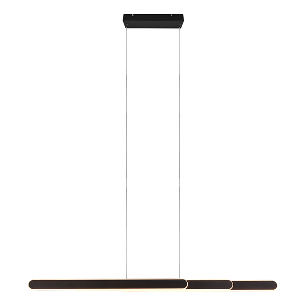 LED-Pendelleuchte Helios - Eisen - 1-flammig - Schwarz - Breite: 130 cm