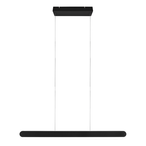 LED-Pendelleuchte Helios - Eisen - 1-flammig - Schwarz - Breite: 130 cm