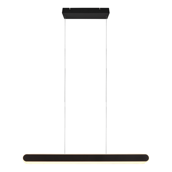 LED-Pendelleuchte Helios - Eisen - 1-flammig - Schwarz - Breite: 130 cm