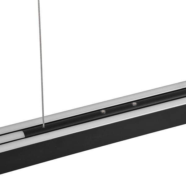 LED-Pendelleuchte Helios - Eisen - 1-flammig - Schwarz - Breite: 130 cm