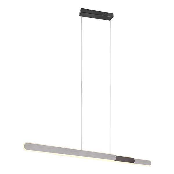 LED-Pendelleuchte Helios - Eisen - 1-flammig - Silber - Breite: 130 cm
