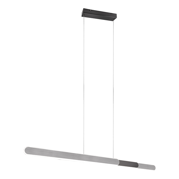 LED-Pendelleuchte Helios - Eisen - 1-flammig - Silber - Breite: 130 cm