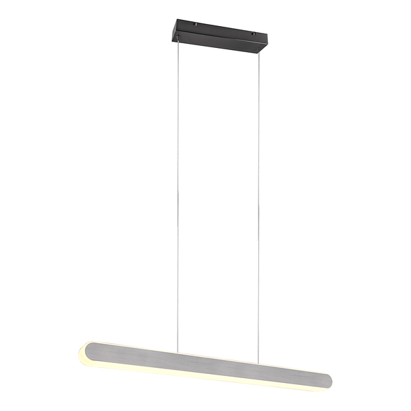LED-Pendelleuchte Helios - Eisen - 1-flammig - Silber - Breite: 130 cm