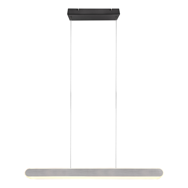LED-Pendelleuchte Helios - Eisen - 1-flammig - Silber - Breite: 130 cm