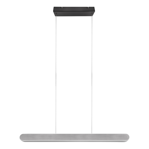 LED-Pendelleuchte Helios - Eisen - 1-flammig - Silber - Breite: 130 cm