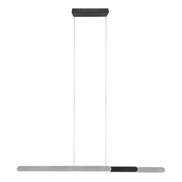 LED-Pendelleuchte Helios - Eisen - 1-flammig - Silber - Breite: 130 cm