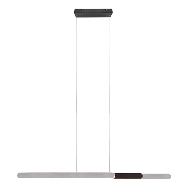 LED-Pendelleuchte Helios - Eisen - 1-flammig - Silber - Breite: 130 cm